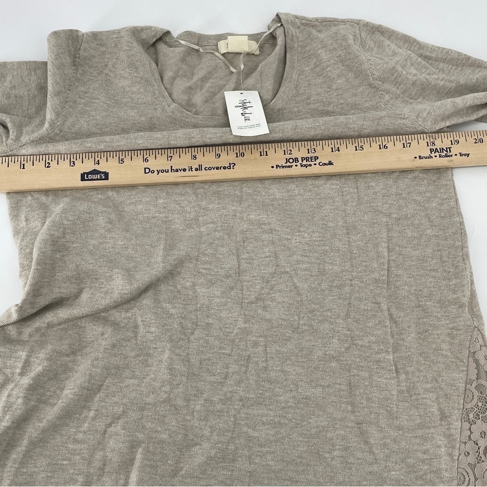 Style & Co beige sweater with lace detail - Picture 5 of 6